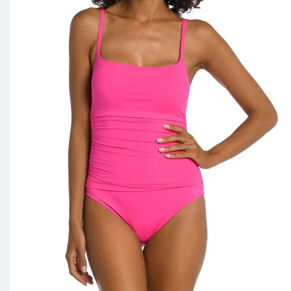 NWT La Blanca Mio Pink One Piece Swimsuit - Picture 1 of 5